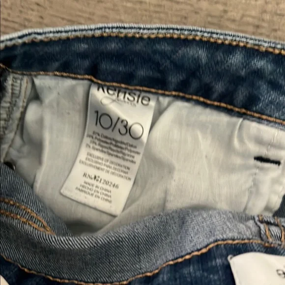 Kensie Blue Distressed Denim Jean Shorts - Picture 4 of 4